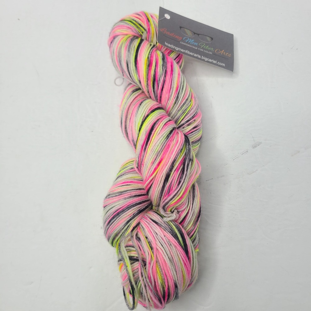 Leading Men Fiber Arts Fingering Weight Neon Pencil Super‎ Wash Merino Nylon
